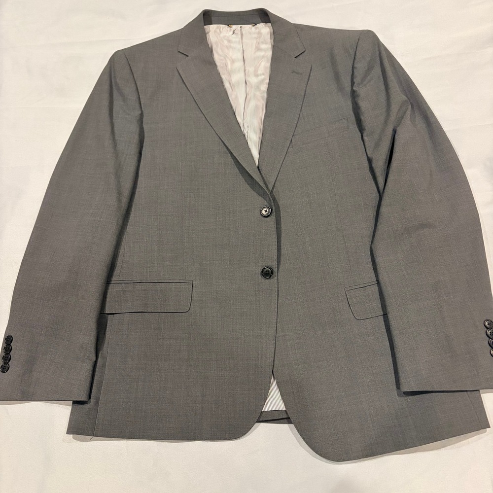 Brooks Brothers Explorer Traditional Gray Wool Blend Blazer Sport Coat 46R Mens